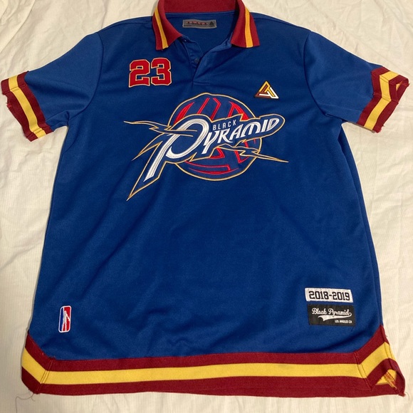 Black Pyramid Cleveland Cavaliers #23 Streetwear Jersey Polo Shirt - Picture 10 of 10